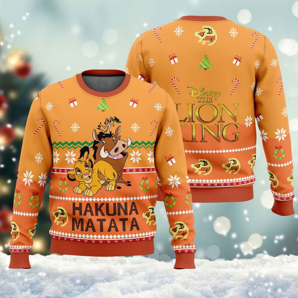 Funny Lion Ugly Christmas Sweater, Boar Xmas Sweater, Christmas Gift