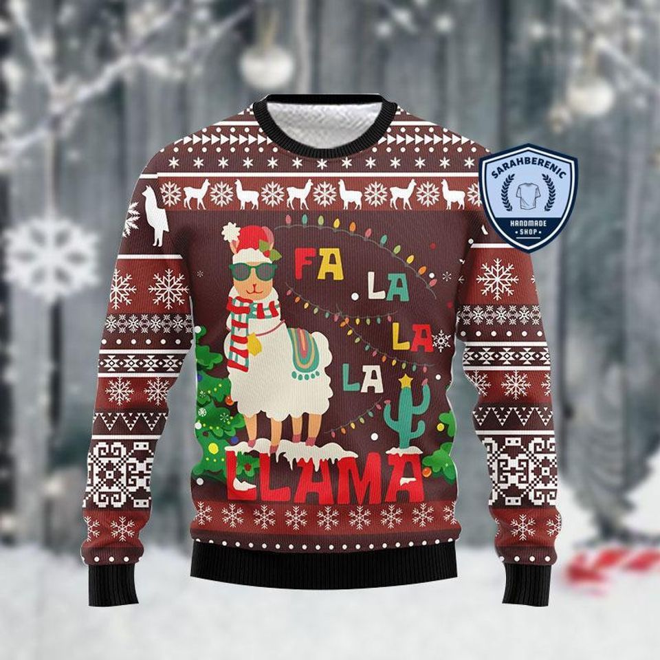 Funny Llama Ugly Christmas Sweater