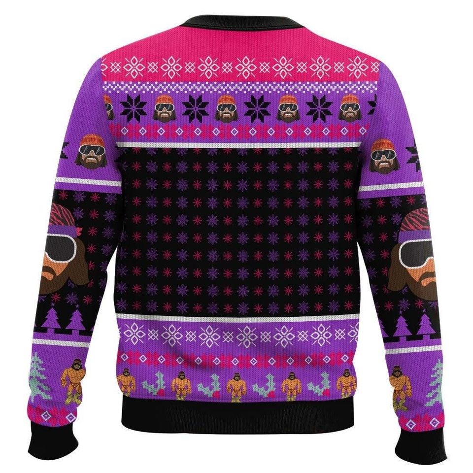 Funny Macho Man Ugly Christmas Sweater, Macho Man Randy Savage Ugly Sweatshirts - Image 4