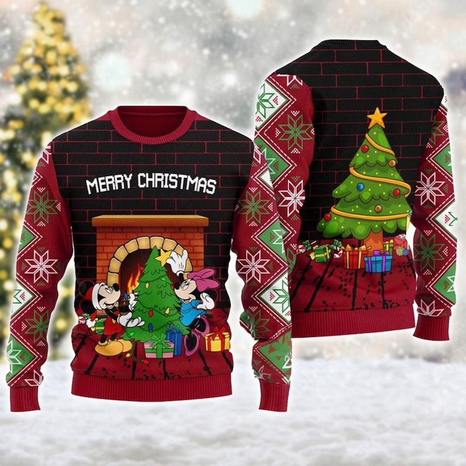 Funny Merry Christmas Ugly Sweater, Mouse And Friends Xmas Holiday
