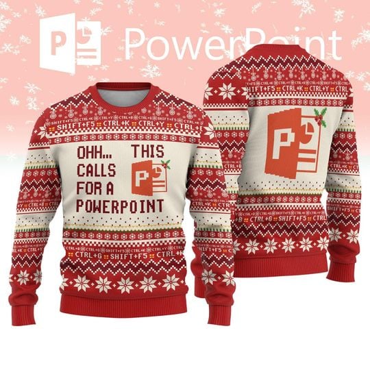 Funny Office Sweater, Ohh This Calls for a Powerpoint Ugly Sweaters, Xmas Gift - Image 6