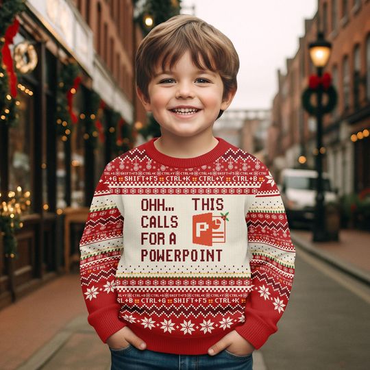 Funny Office Sweater, Ohh This Calls for a Powerpoint Ugly Sweaters, Xmas Gift - Image 8