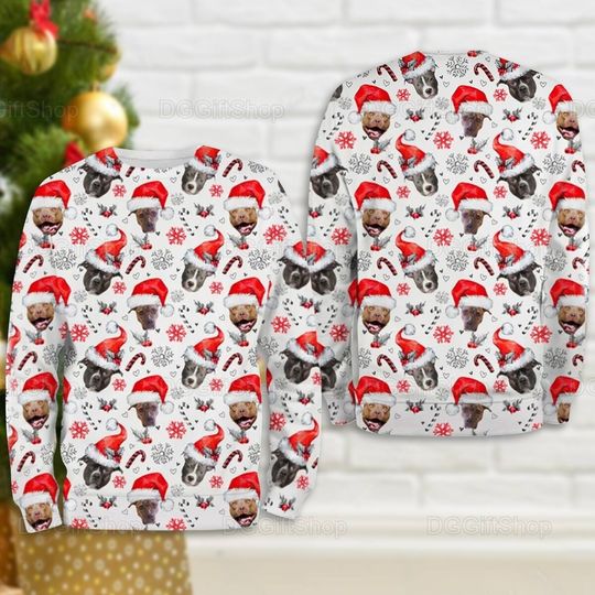 Funny Pitbull Christmas Sweater - Image 5