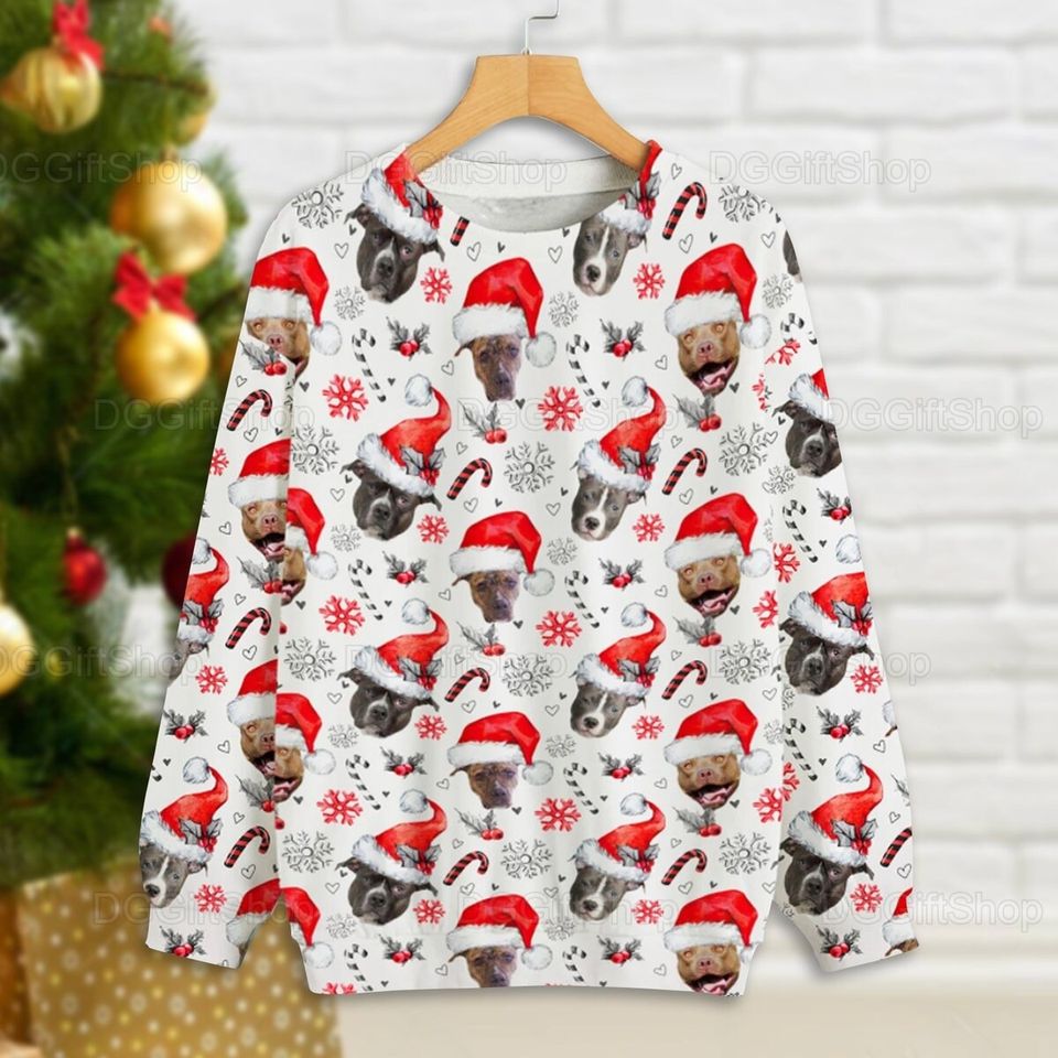 Funny Pitbull Christmas Sweater - Image 2