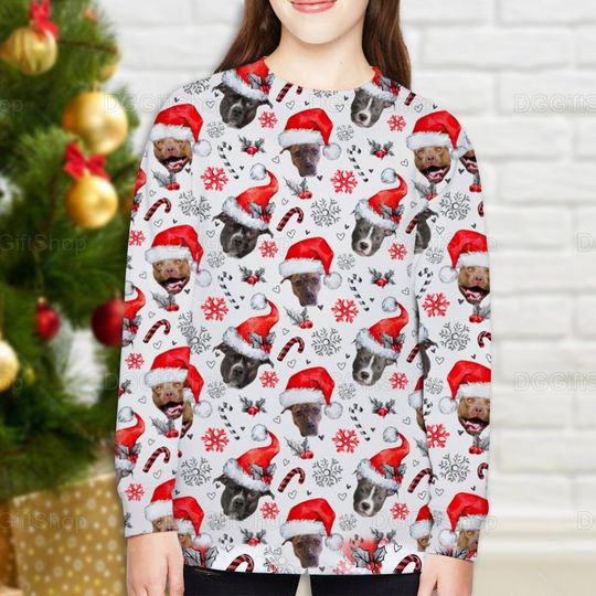 Funny Pitbull Christmas Sweater - Image 7
