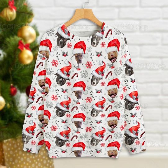 Funny Pitbull Christmas Sweater - Image 6