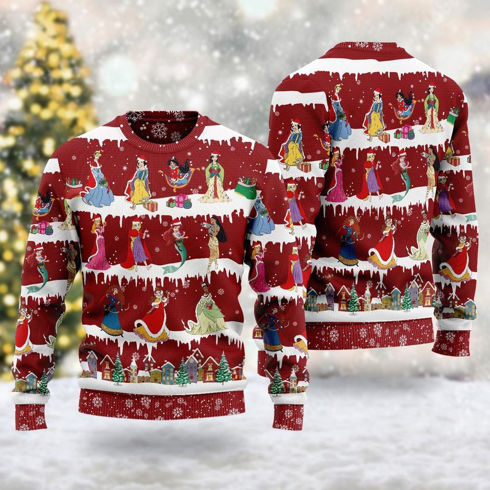 Funny Princess Team Girl Ugly Christmas 3D Ugly Sweater