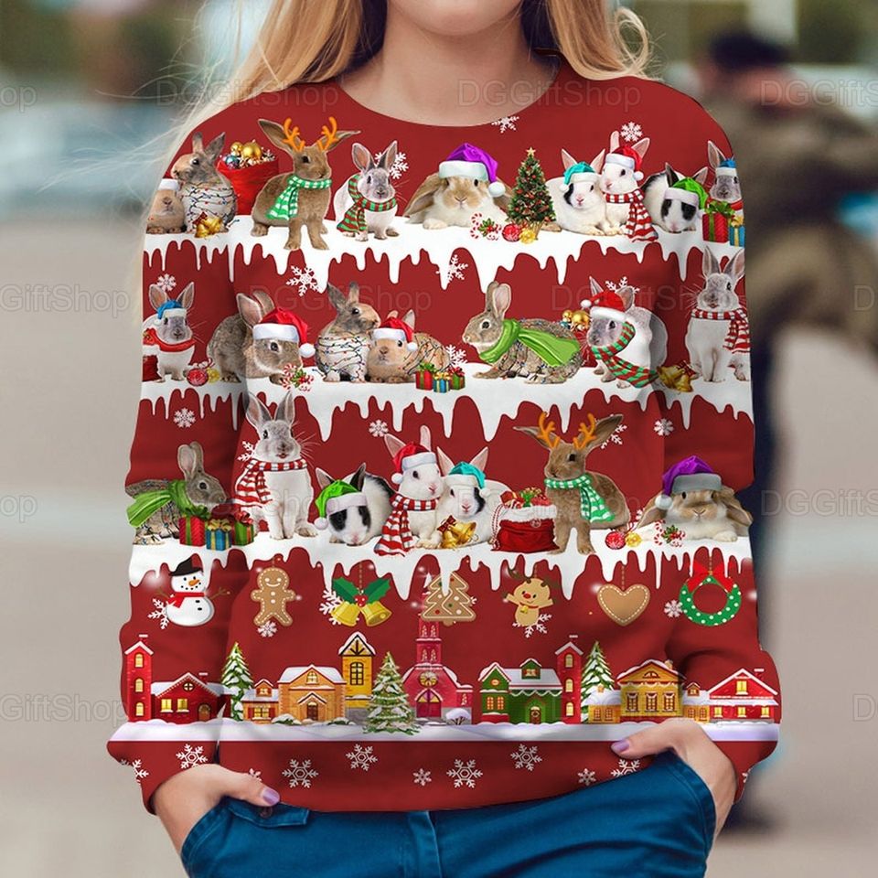 Funny Rabbit Christmas Sweatshirt