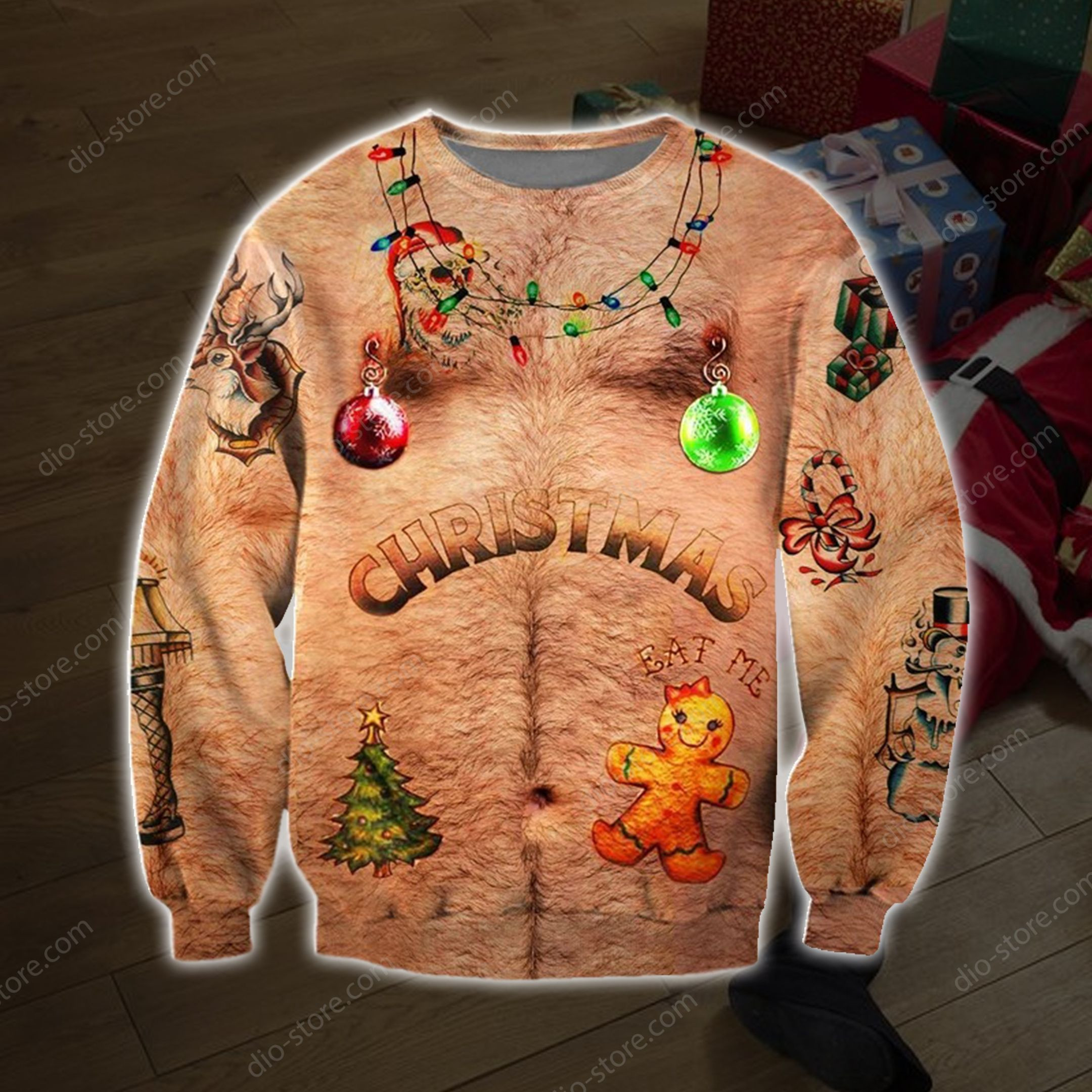 Funny Santa 3D Print Ugly Christmas Sweater Adult 3D Funny Matching for family