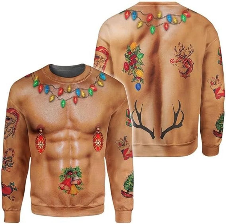 Funny Santa Christmas Ugly Sweater, Xmas Lover Ugly