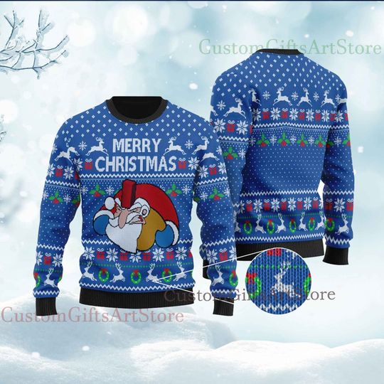 Funny Santa Falls Down Chimney National Lampoon's Vacation Ugly Christmas Sweater, Santa Xmas Sweater, Holiday Christmas Sweater - Image 10