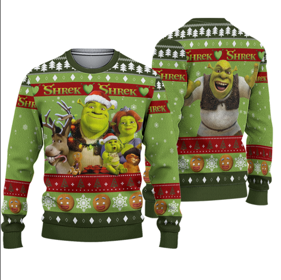 Funny Shrek Christmas Ugly Sweater