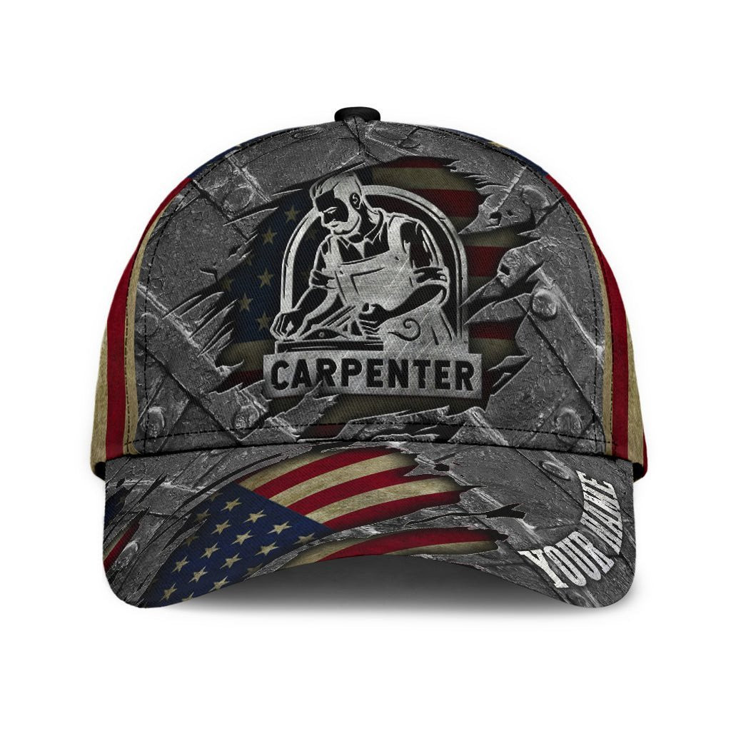 Funny Skull Carpenter Hat for Men, Carpentry 3D Baseball Cap for Skull Lovers Trucker Hats Custom Hats Gifts For Men & Women