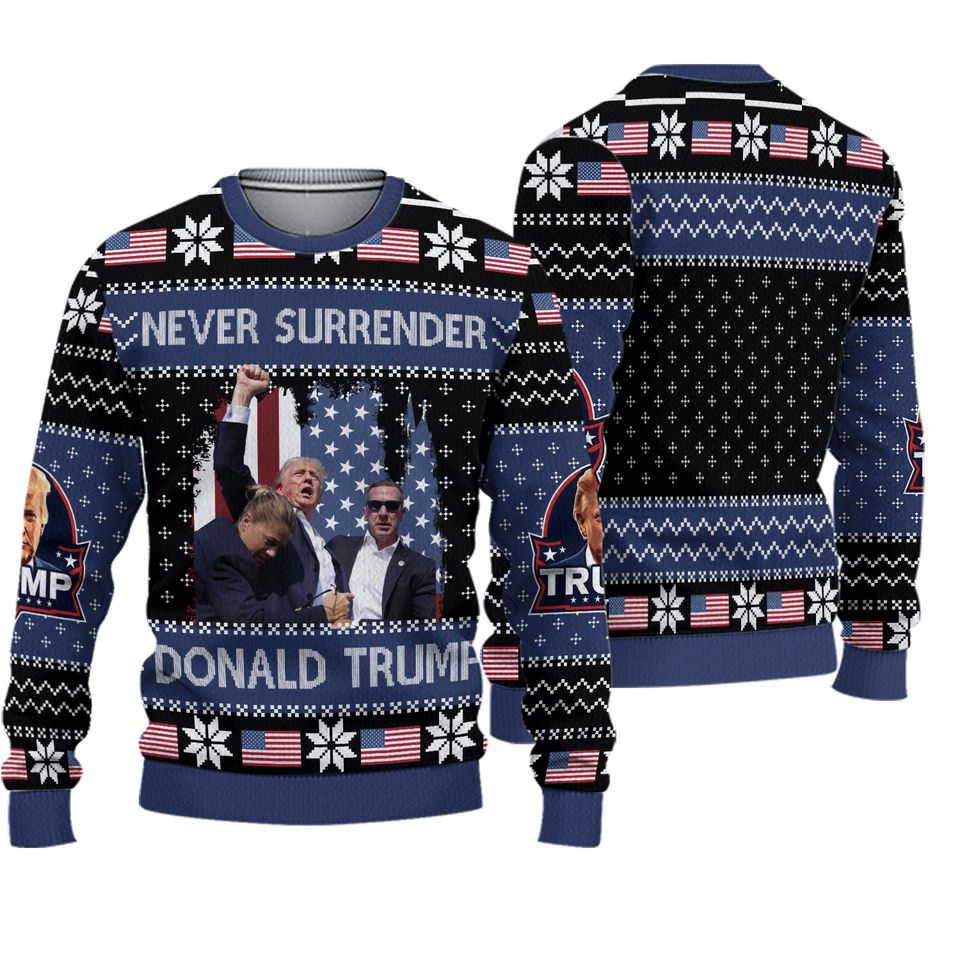 Funny Trump 2024 Ugly Christmas Sweater T-Shirt