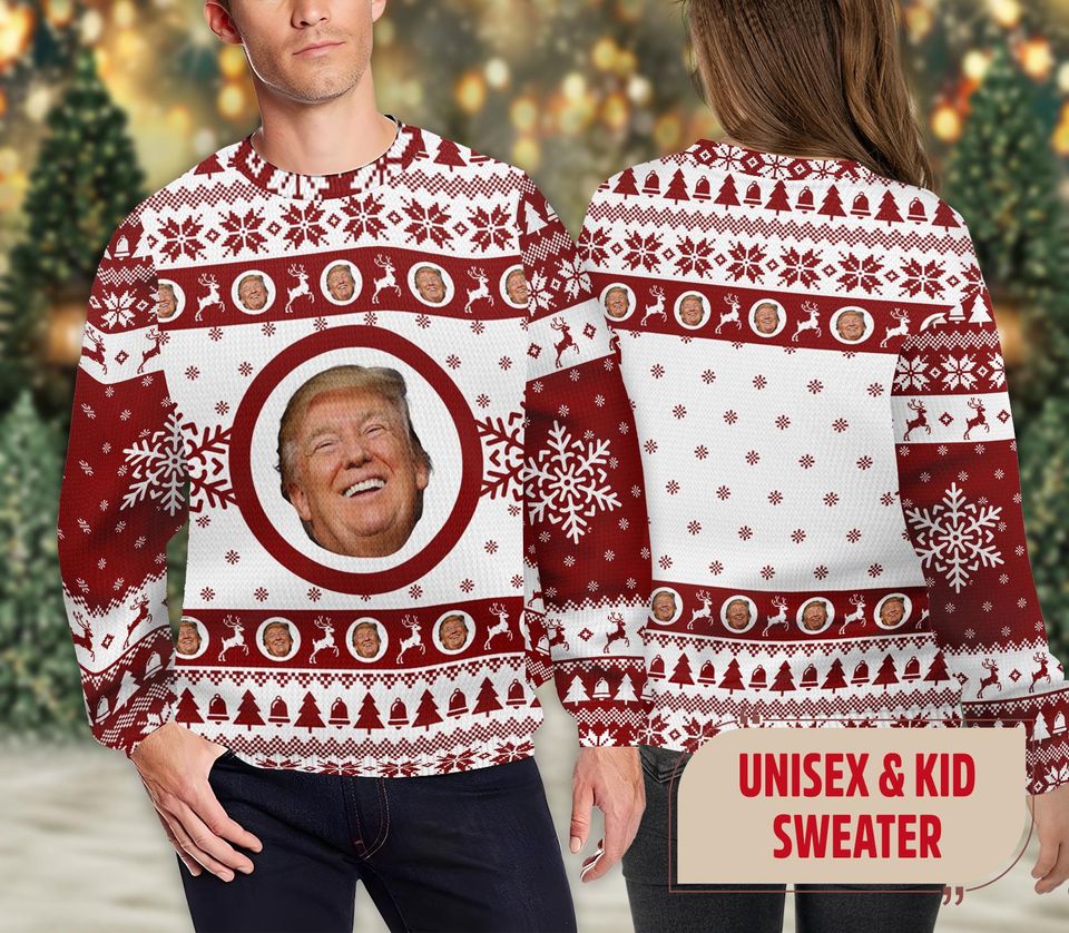 Funny Trump Face Xmas Sweater
