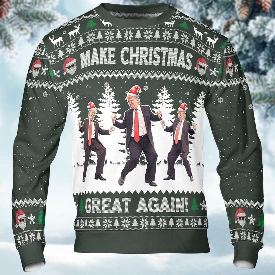 Funny Trump Make Christmas Great Again Sweater, Political Tee, Election