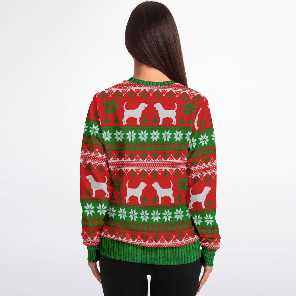 Funny Ugly Christmas Sweatshirt - Beagle Bells, Beagle All the Way Ugly Sweatshirts - Image 9