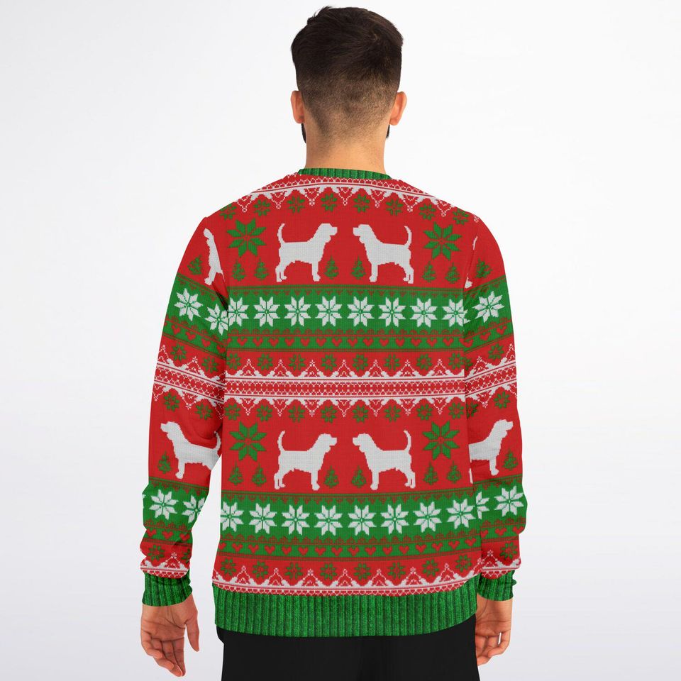 Funny Ugly Christmas Sweatshirt - Beagle Bells, Beagle All the Way Ugly Sweatshirts - Image 7