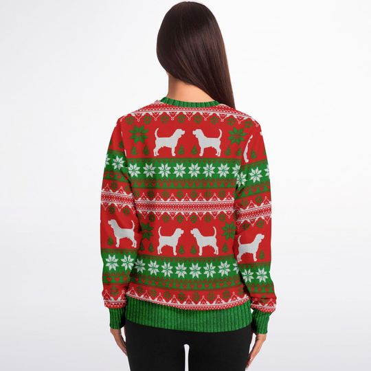 Funny Ugly Christmas Sweatshirt - Beagle Bells, Beagle All the Way Ugly Sweatshirts - Image 18
