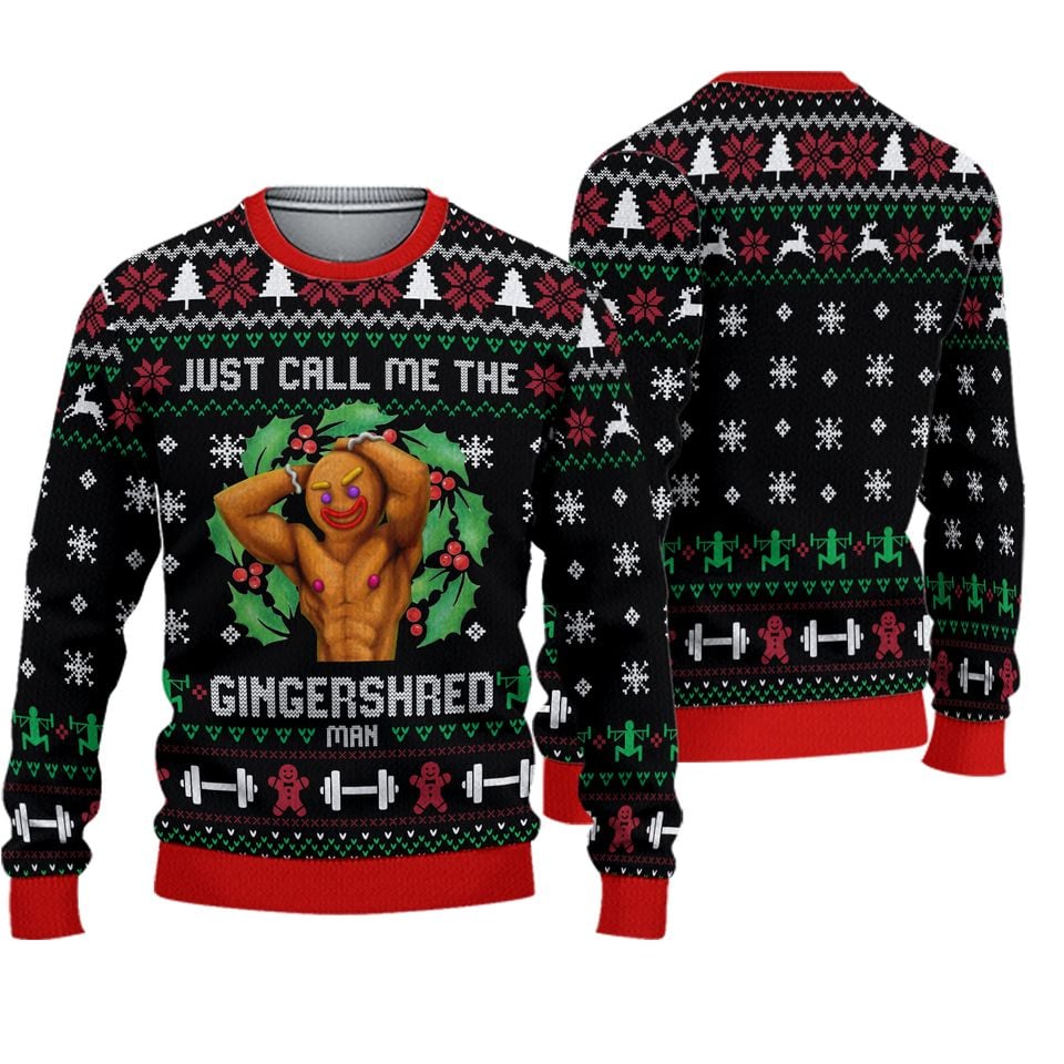 Funny Ugly Christmas Sweatshirt, Gingershred Xmas