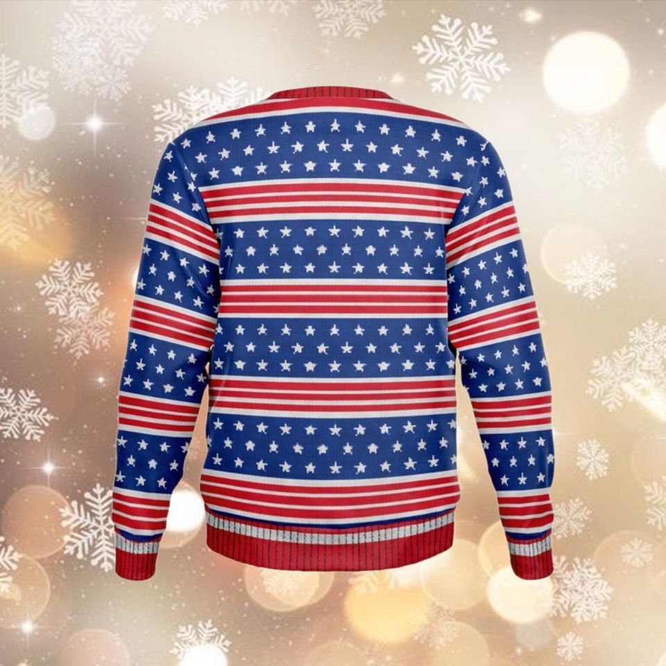 Funny Ugly Christmas Sweatshirt It's Gunna Be Yuge - Trump Sweater Patriotic Xmas Holiday Outfit - Image 3