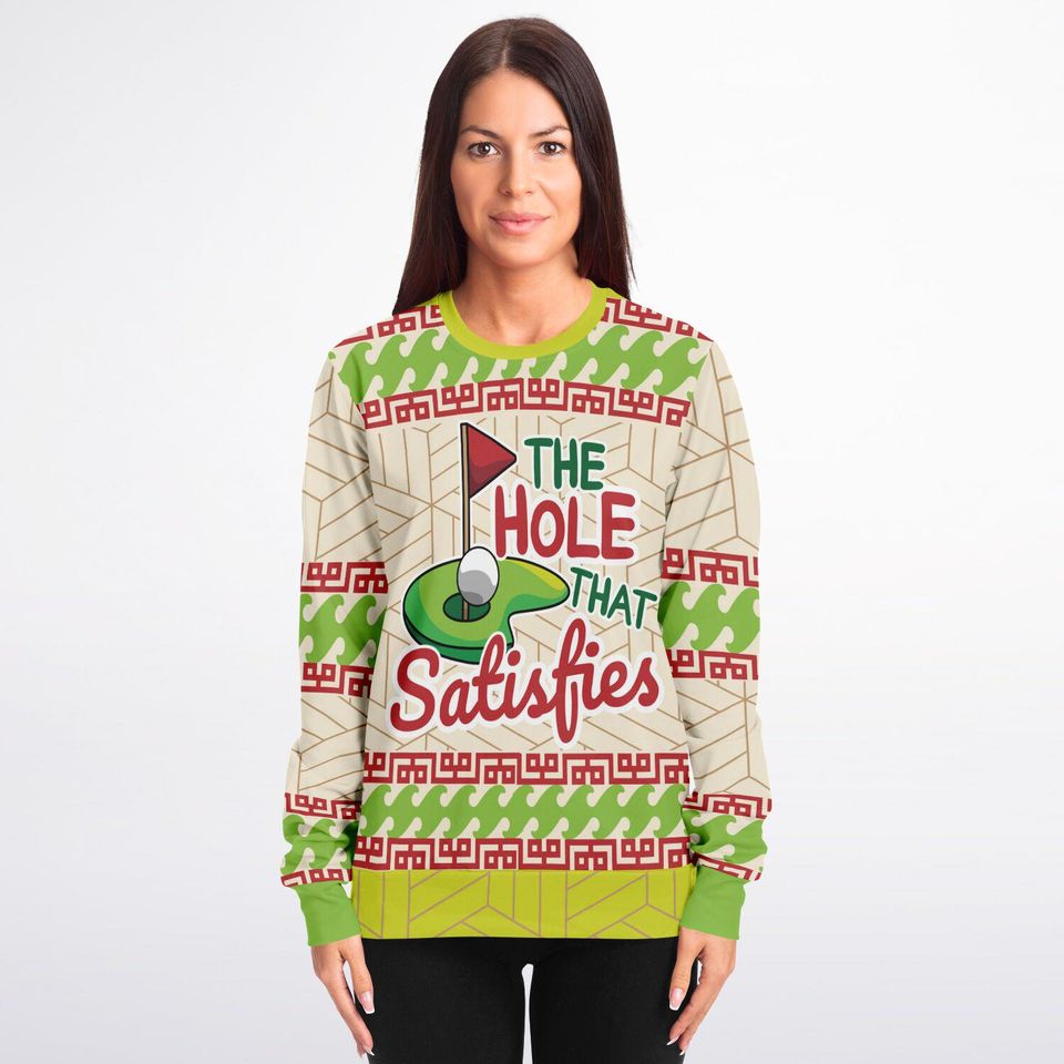 Funny Ugly Christmas Sweatshirt - The Hole That Satisfies Ugly Sweatshirts - Image 4
