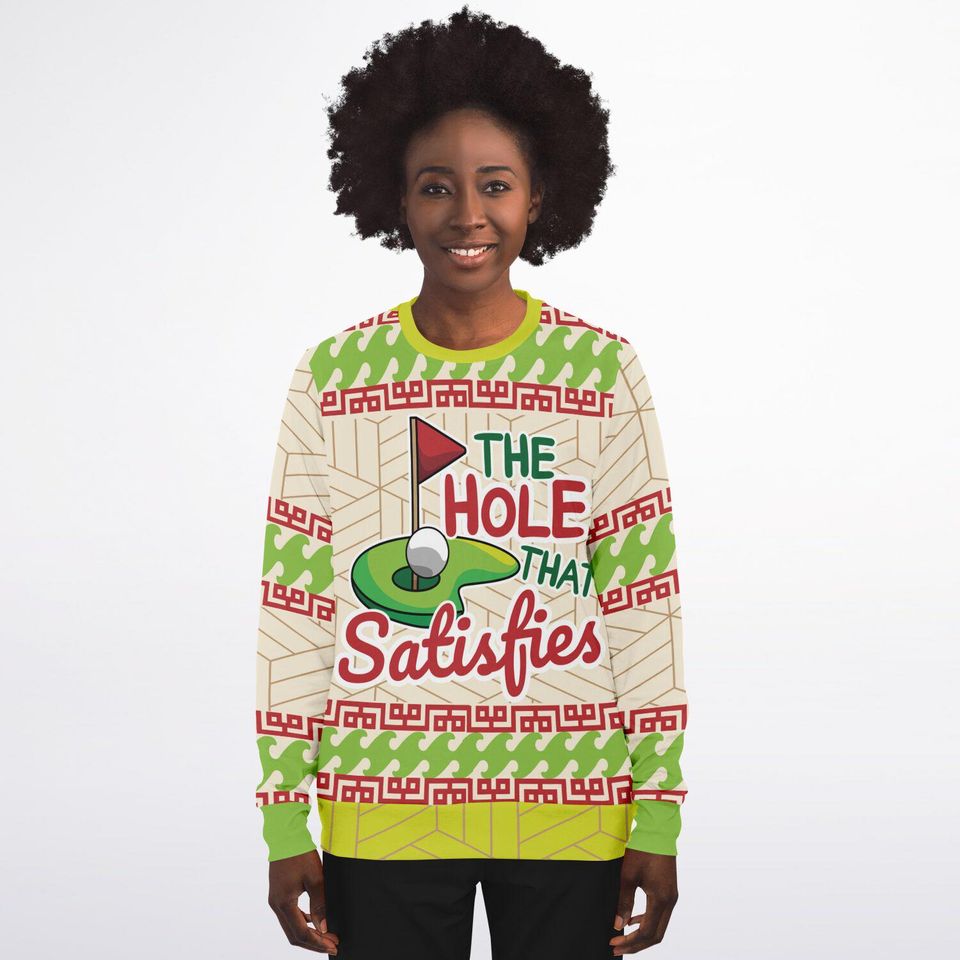 Funny Ugly Christmas Sweatshirt - The Hole That Satisfies Ugly Sweatshirts - Image 6