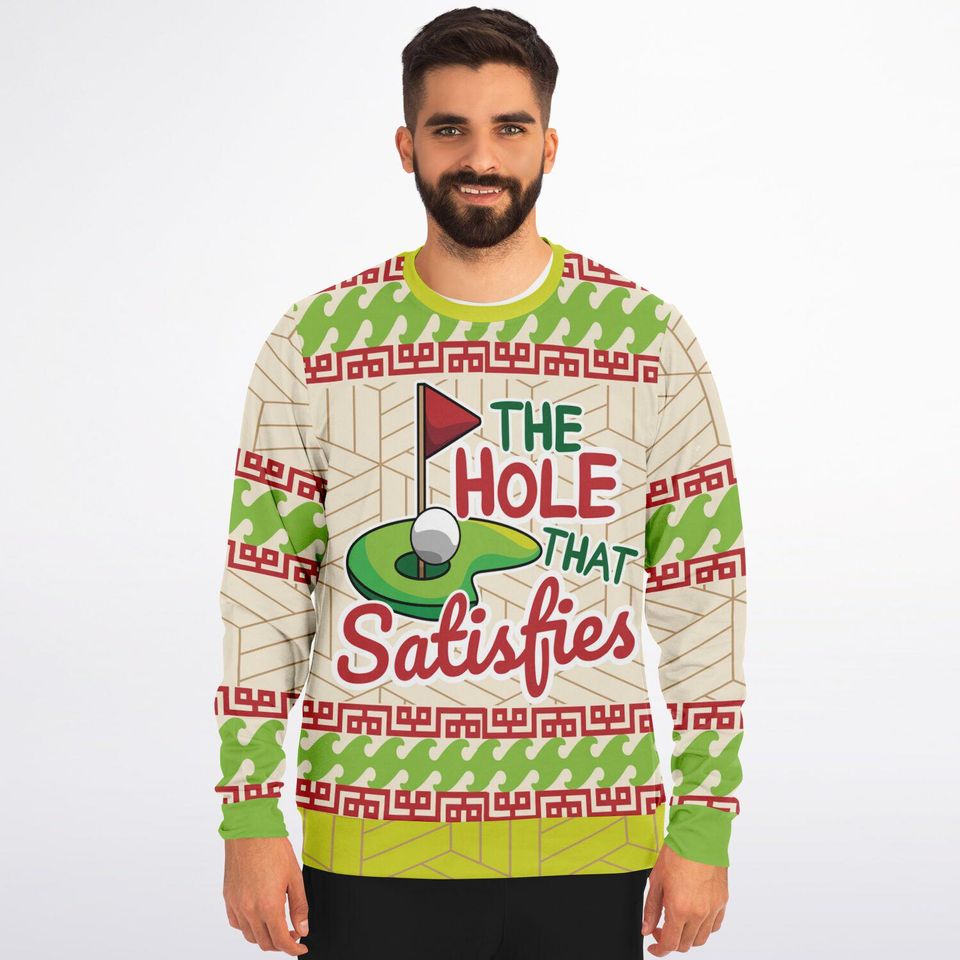 Funny Ugly Christmas Sweatshirt - The Hole That Satisfies Ugly Sweatshirts - Image 2