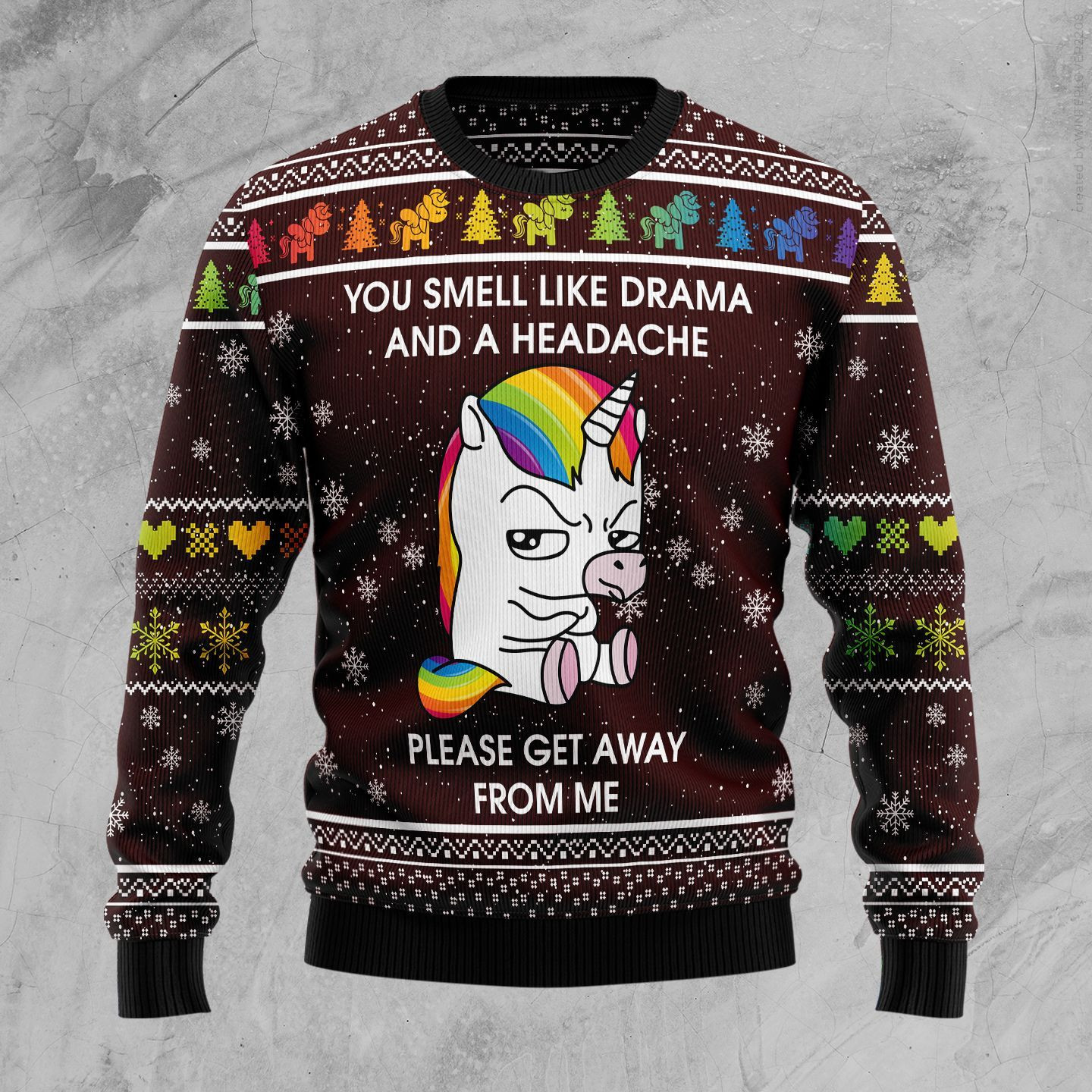 Funny Unicorn Ugly Christmas Sweater Adult 3D Funny Matching for family