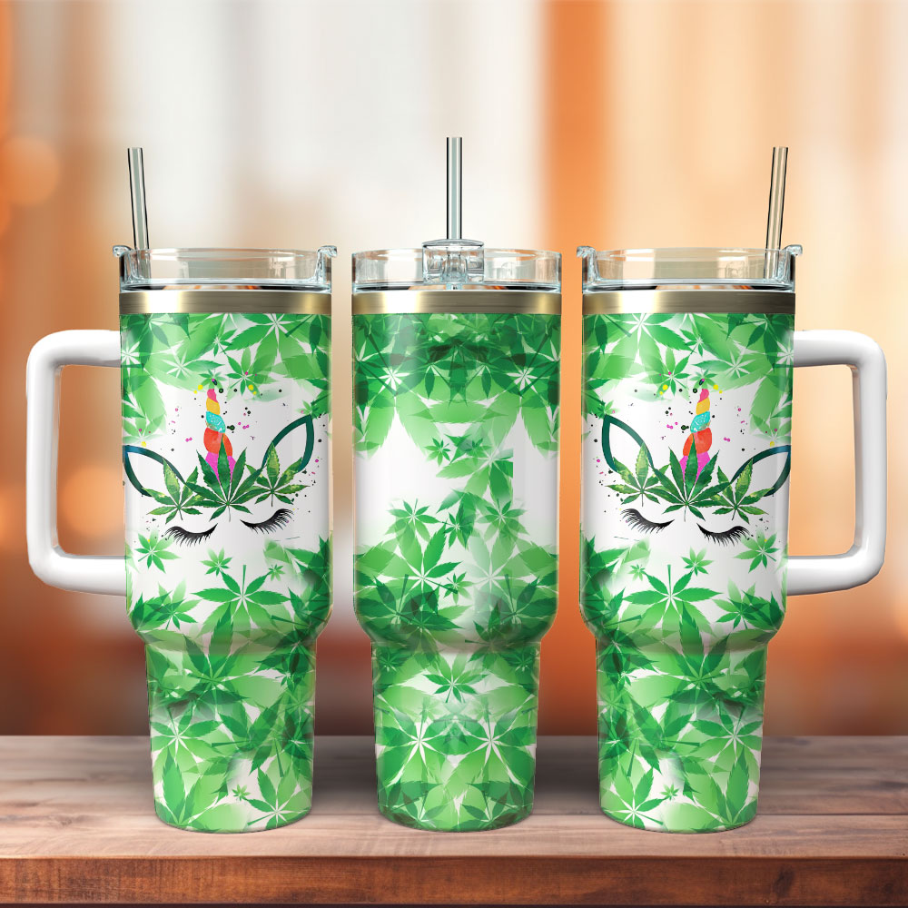 Funny Unicorn Weed Art Custom Stanley Cup 40 oz 30 oz Tumbler With HandleTVC2301247
