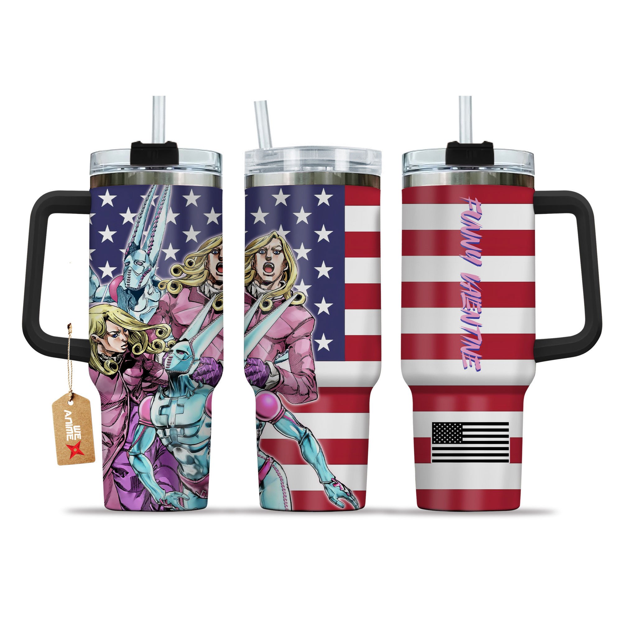 Funny Valentine JoJoâ€™s Bizarre Anime Custom Stanley Cup 40 oz 30 oz Tumbler With HandleTVC2301149