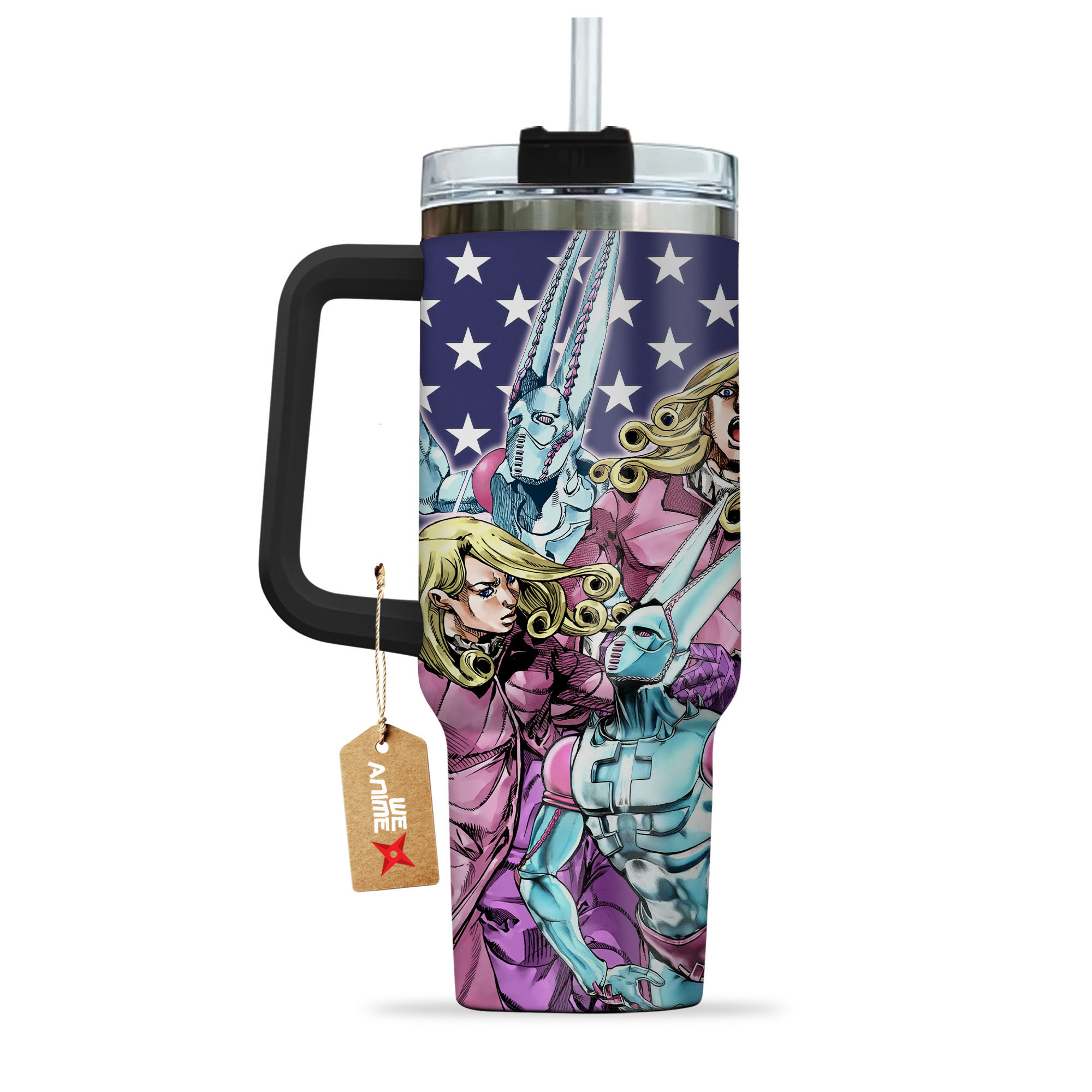Funny Valentine JoJo’s Bizarre Anime Custom Stanley Cup 40 oz 30 oz Tumbler With HandleTVC2301149 - Image 4