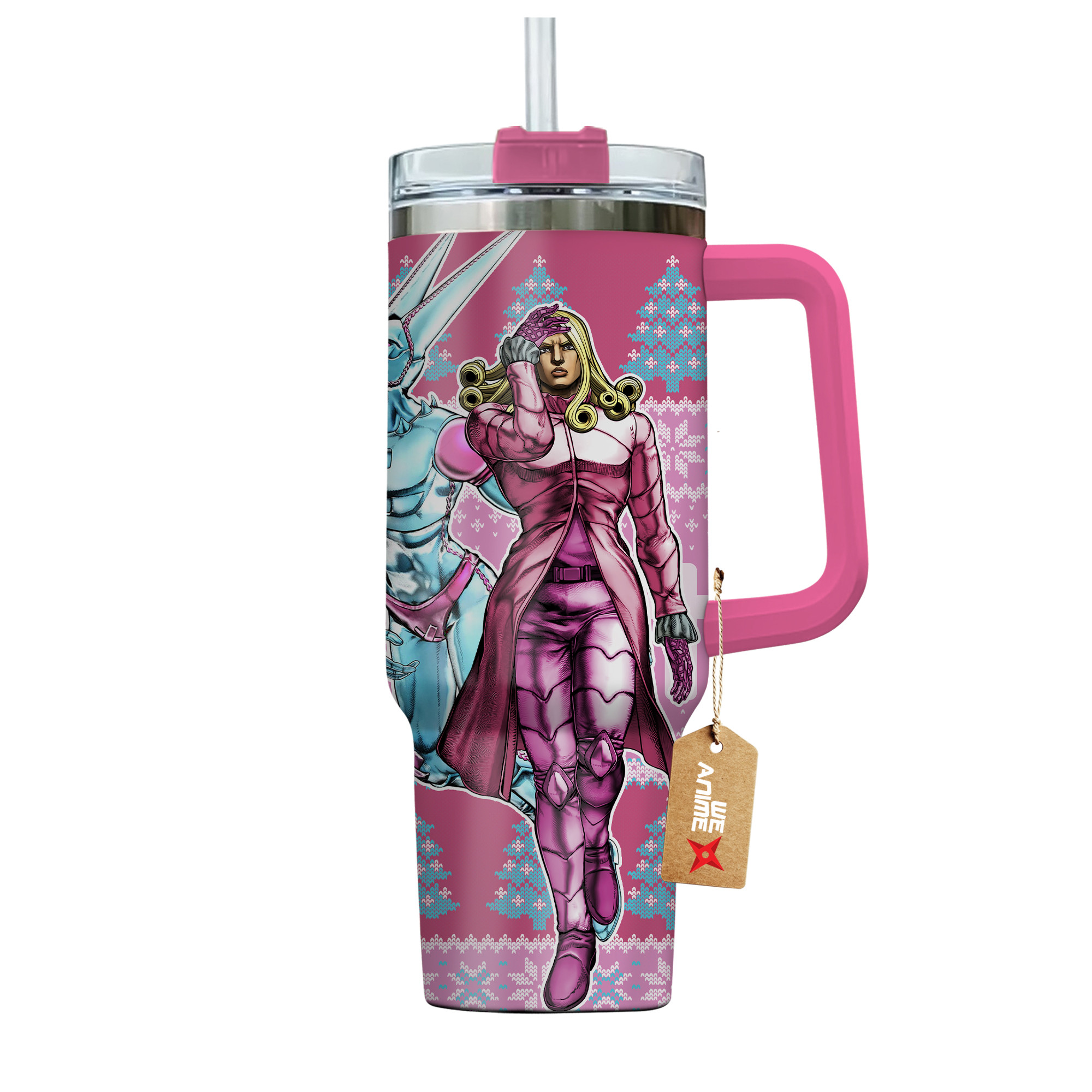 Funny Valentine JoJo’s Bizarre Anime Custom Stanley Cup 40 oz 30 oz Tumbler With HandleTVC2301165 - Image 4