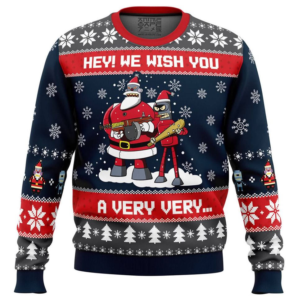 Futurama Ugly Christmas Sweatshirt |Bender Ugly Sweater