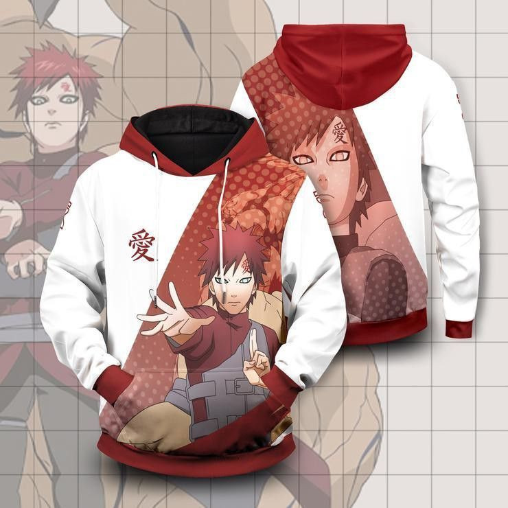 Gaara Naruto 3D All Over Print Hoodie, Zip Hoodie