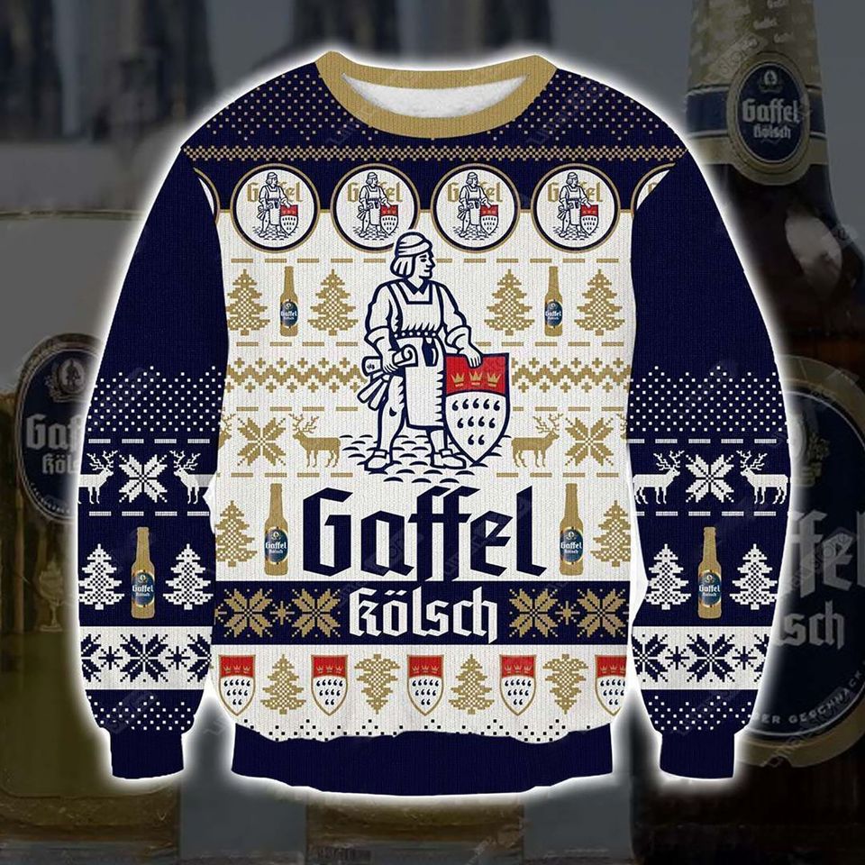 Gaffel Kolsch 3D Print Christmas Sweater