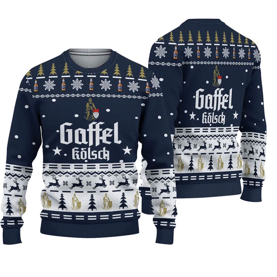 Gaffel Kolsch Beer Ugly Christmas 3D Sweater