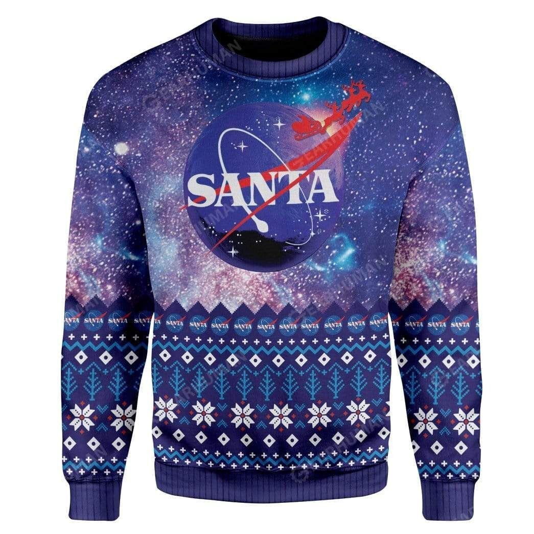 Galaxy Nasa For Unisex Ugly Christmas Sweater Adult 3D Funny Matching for family