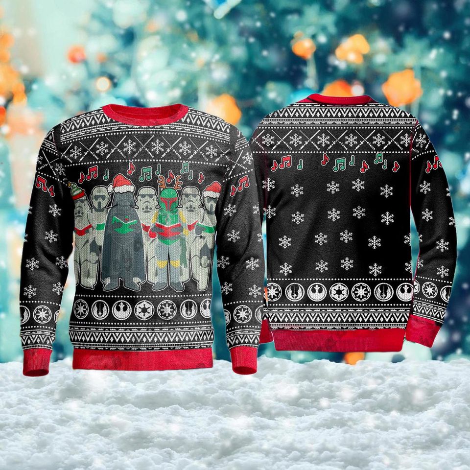 Galaxy Sithmas Choir 3D Ugly Christmas Sweater