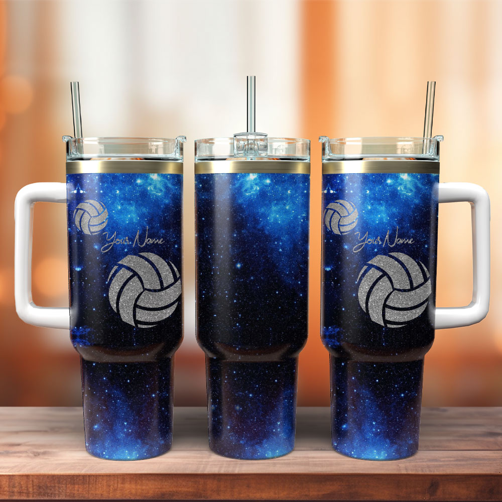 Galaxy Volleyball Custom Stanley Cup 40 oz 30 oz Tumbler With HandleTVC2301237