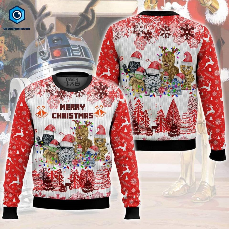 Galaxy'S Edge Ugly Christmas Sweater, Starwar Merry Christmas Sweater - Image 2