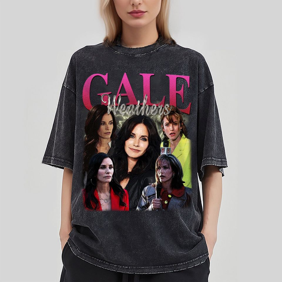 Gale Weathers Vintage Washed T-Shirt,Actor Homage Graphic