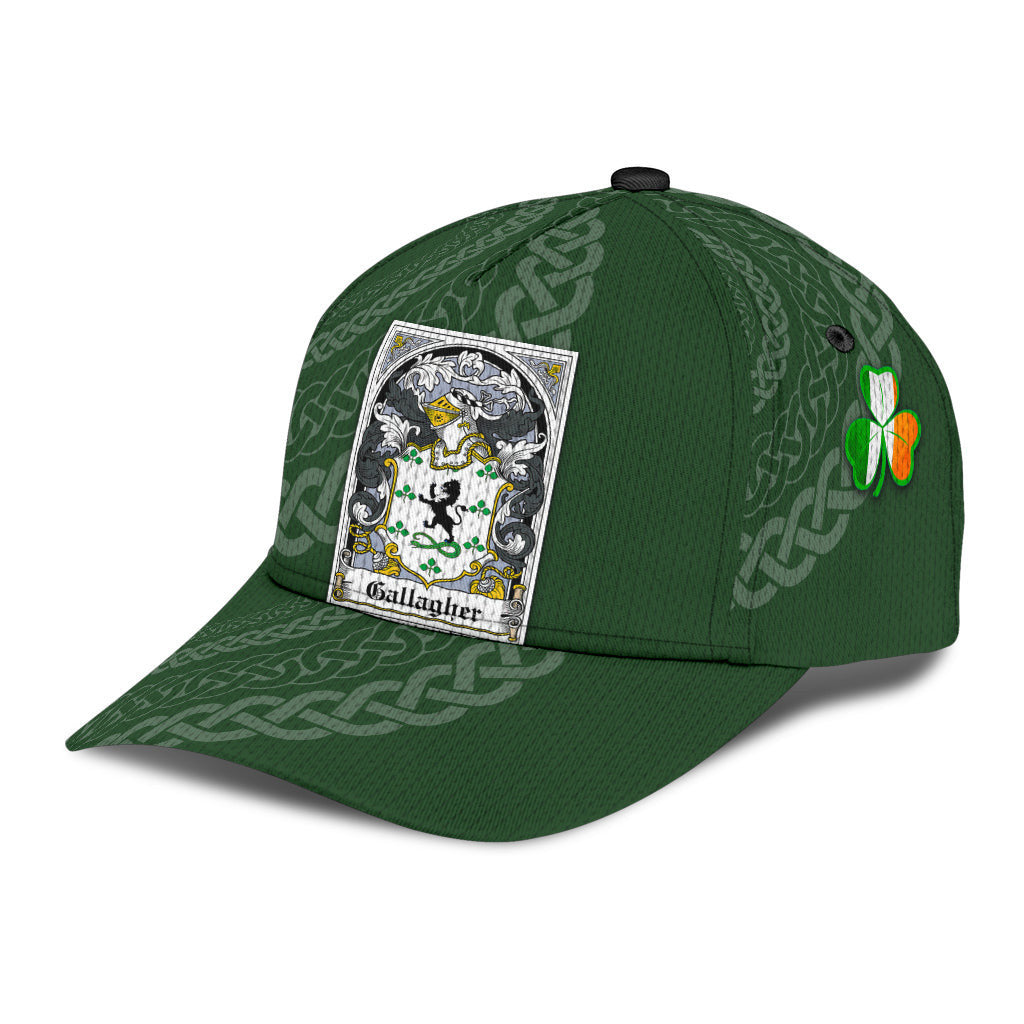 Gallagher Coat Of Arms - Irish Family Crest St Patrick's Day Hat Classic Cap Trucker Hats Custom Hats Gifts For Men & Women