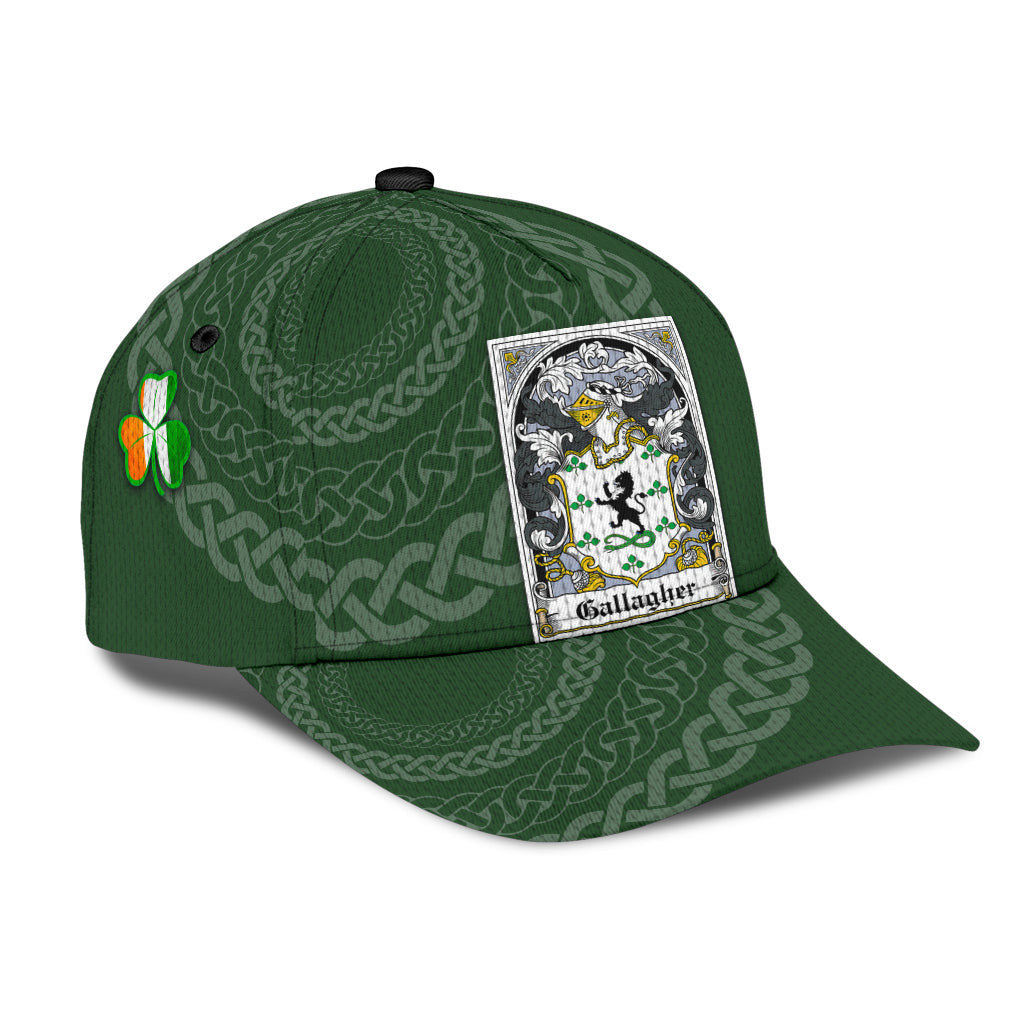 Gallagher Coat Of Arms - Irish Family Crest St Patrick's Day Hat Classic Cap Trucker Hats Custom Hats Gifts For Men & Women