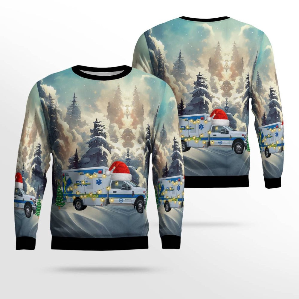 Gallatin Tennessee Sumner County EMS Christmas AOP Ugly Sweater Xmas Unisex Sweater Christmas Gifts For Men Women