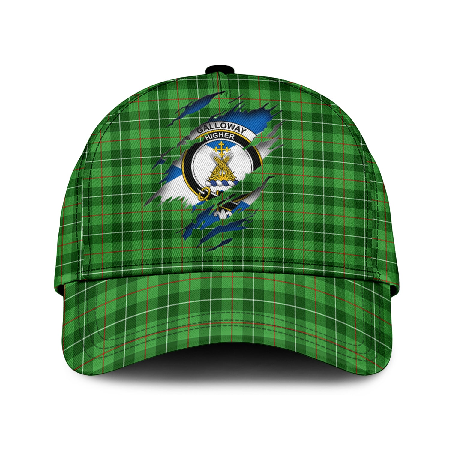 Galloway Tartan Plaid Cap, Family Crest In Me Style Tartan Baseball Cap TS23 Trucker Hats Custom Hats Gifts For Men & Women