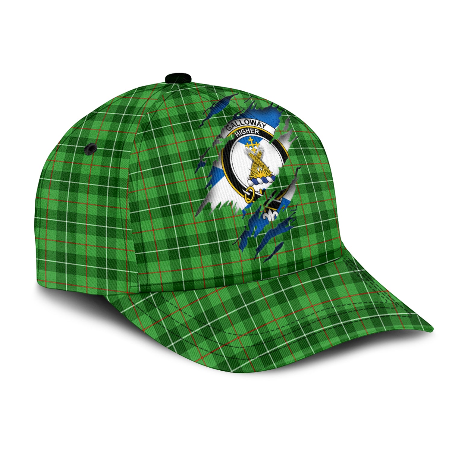 Galloway Tartan Plaid Cap, Family Crest In Me Style Tartan Baseball Cap TS23 Trucker Hats Custom Hats Gifts For Men & Women