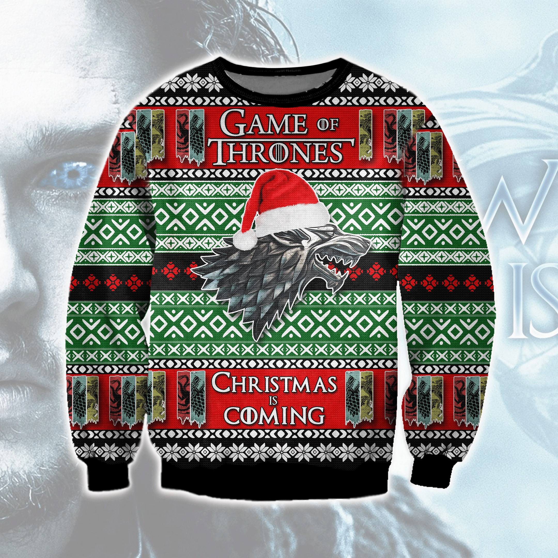 Game Of Thrones Christmas Is Coming Ugly Christmas Sweater Adult 3D Funny Matching for family