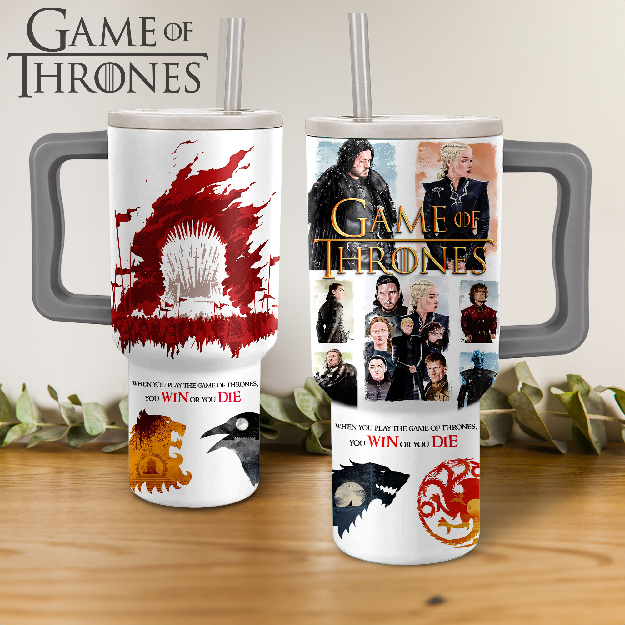 Game of Thrones TV Series Custom Stanley Cup 40 oz 30 oz Tumbler With HandleTVC2301275