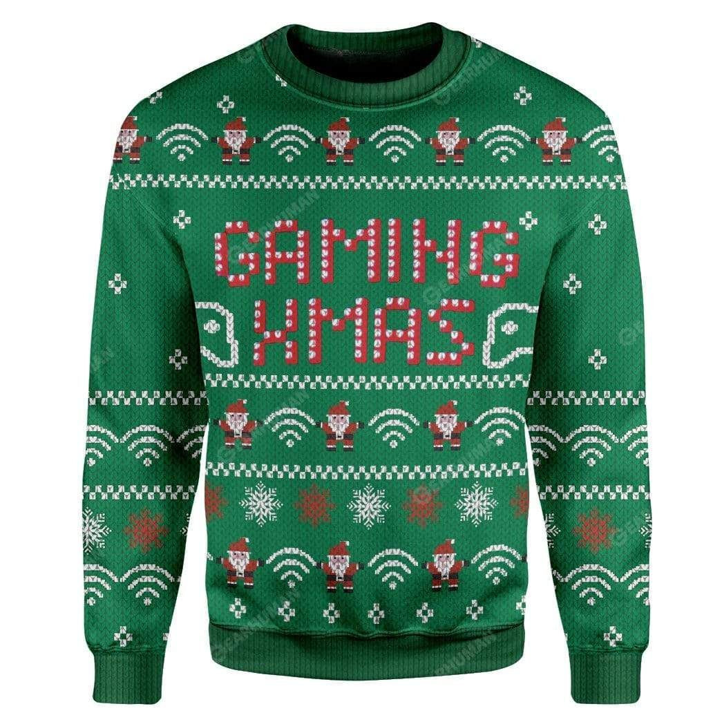 Gaming Xmas Ugly Christmas Sweater Adult 3D Funny Matching for family